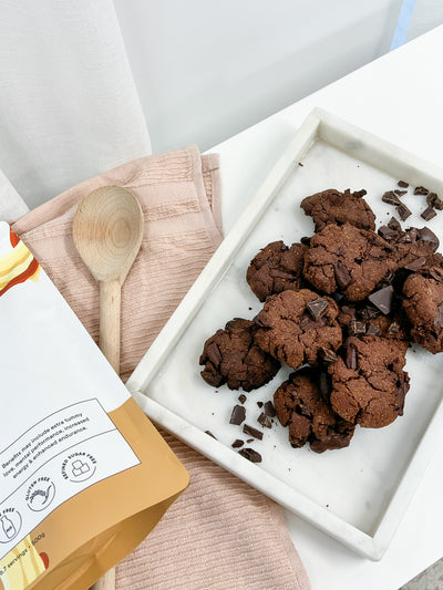 Double Chocolate Protein Cookies | GF, DF, VE