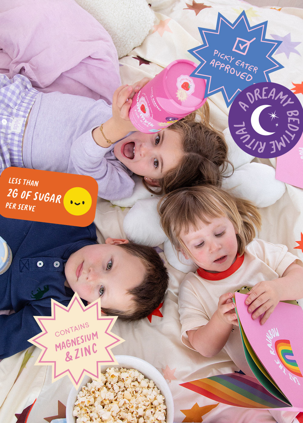 Kids Strawberry Milkshake Moon Mylk