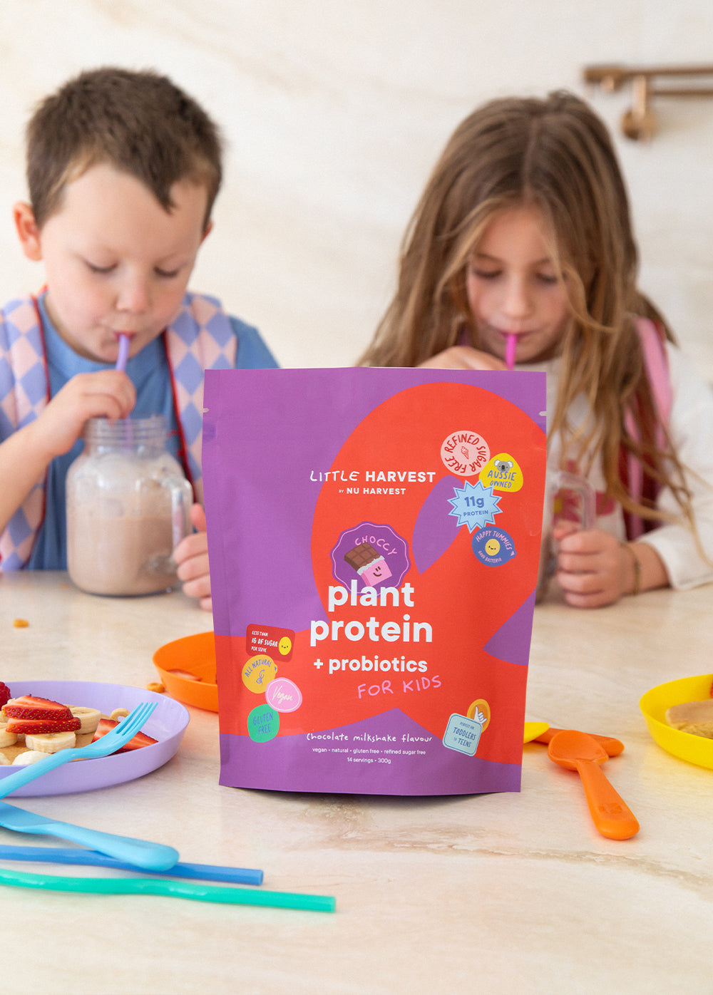 Kids Chocolate Plant Protein + Probiotics