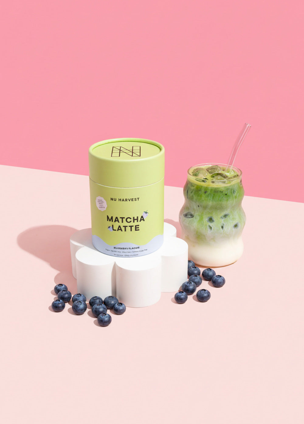 Blueberry Matcha Latte