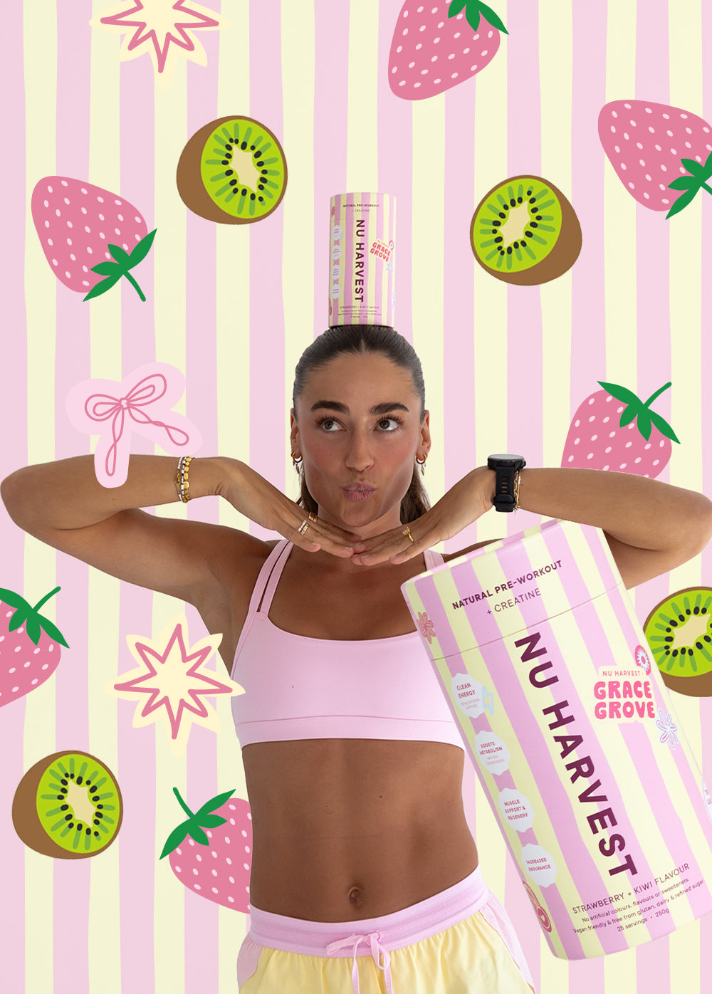 NH x Grace Grove Strawberry Kiwi Pre-Workout