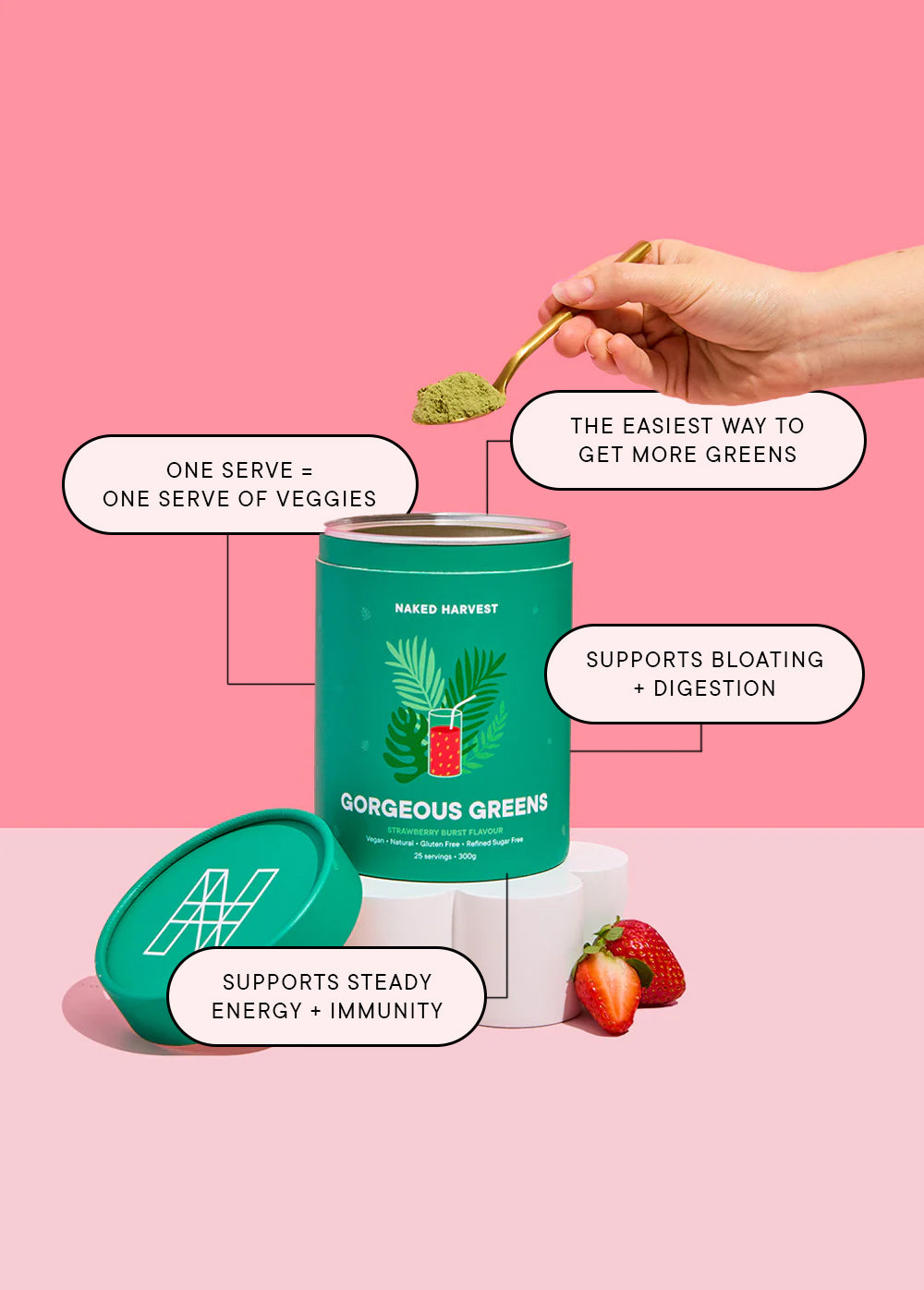 Strawberry Gorgeous Greens