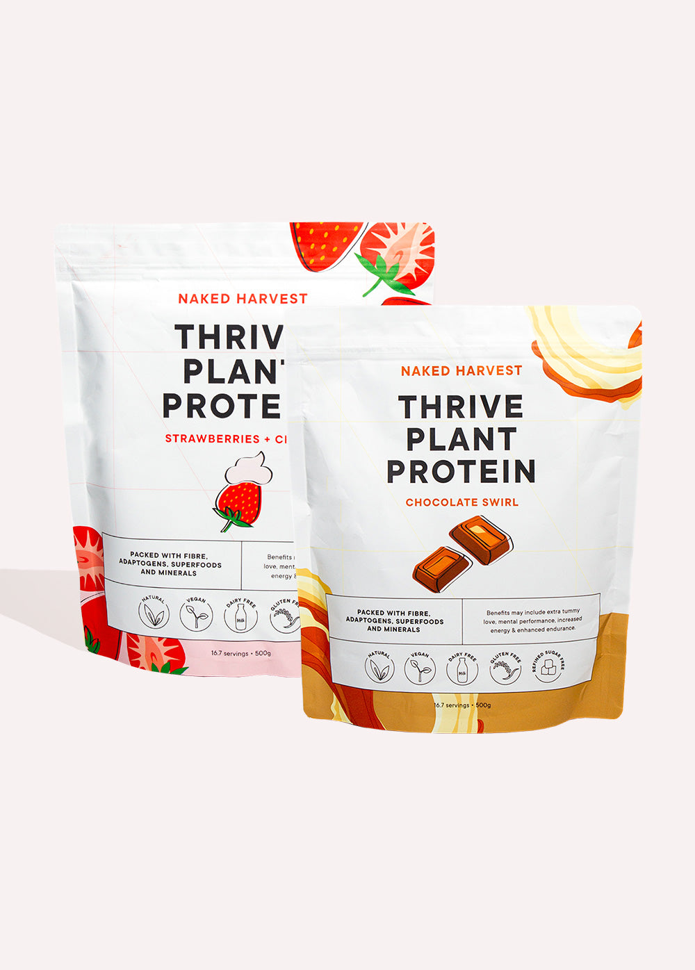 Strawberries and Cream & Choc Swirl Thrive Protein Bundle