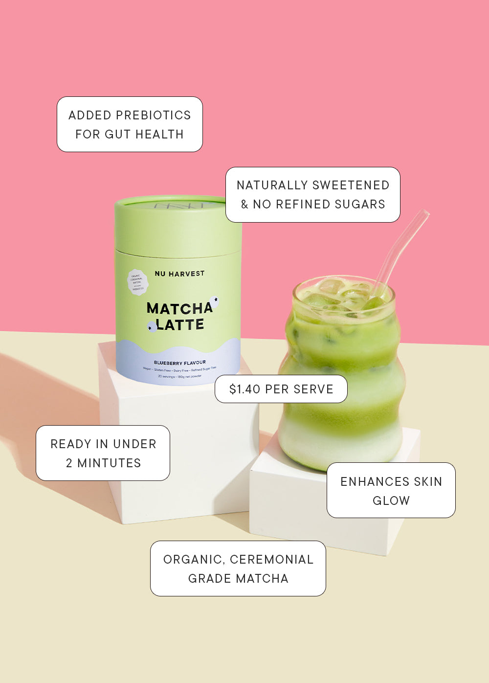 Blueberry Matcha Latte Powder